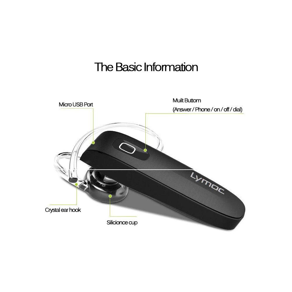 Спортивная Беспроводная Bluetooth гарнитура LYMOC 3 шт./лот B1 для режима свободные руки