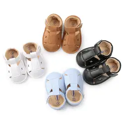 Летние дышащие для маленьких мальчиков Обувь для девочек Дети выдалбливают противоскольжения Повседневное Обувь для младенцев малыша