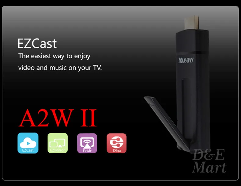 Measy A2W HDMI Miracast WiFi Дисплей ТВ приемник беспроводной ключ Ezcast Dlna Airplay Chromecast для Android, IOS, windows