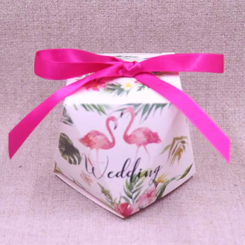 10 шт. Свадебные только для вас Фламинго коробка конфет для вечерние украшения стола/вечерние принадлежности/свадебные любимые подарочные коробки - Цвет: 10pcs same as pic