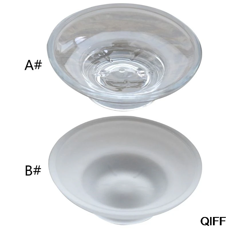 Мыльница круглая стеклянная коробка для хранения прозрачный держатель аксессуары для душа ванная комната отель May06