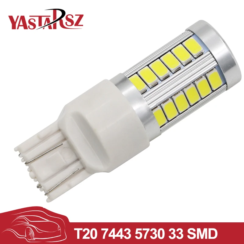 

T20 7443 W21/5W 33 LED 5630 5730 smd auto brake lights fog lamp car daytime running light rear turn signal red yellow amber 12V