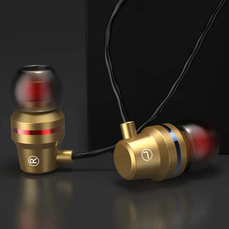 

Qearfun Applicable To Apple Universal Earphone Noise Reduction Earbuds In-ear Subwoofer Metal Wired Earphone