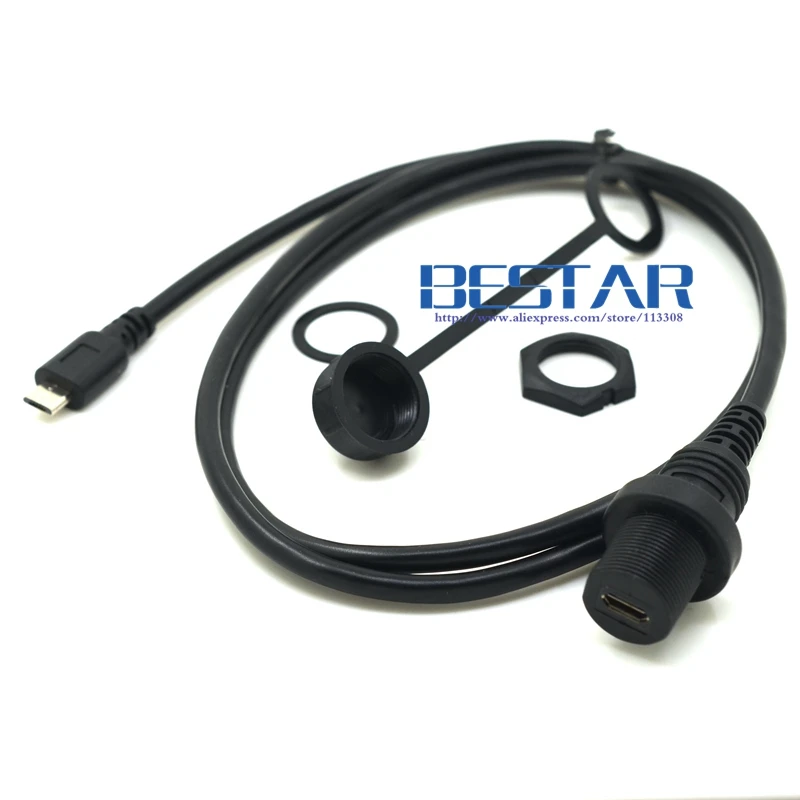 Computer Cables & Connectors 15cm 1m Micro USB 2.0 IP67 Waterproof