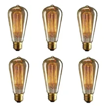Oygroup Ретро Винтаж Античная Эдисон нити Стекло свет лампы накаливания 40 Вт 220 В/110 В E27 ST64 Книги по искусству украшения# OYB06 OYB05
