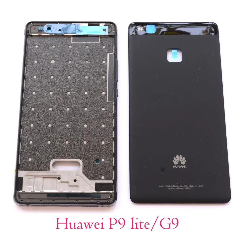 

original Front panel Bezel/Middle Frame Battery Door Back Cover Housing Case for Huawei P9 lite G9