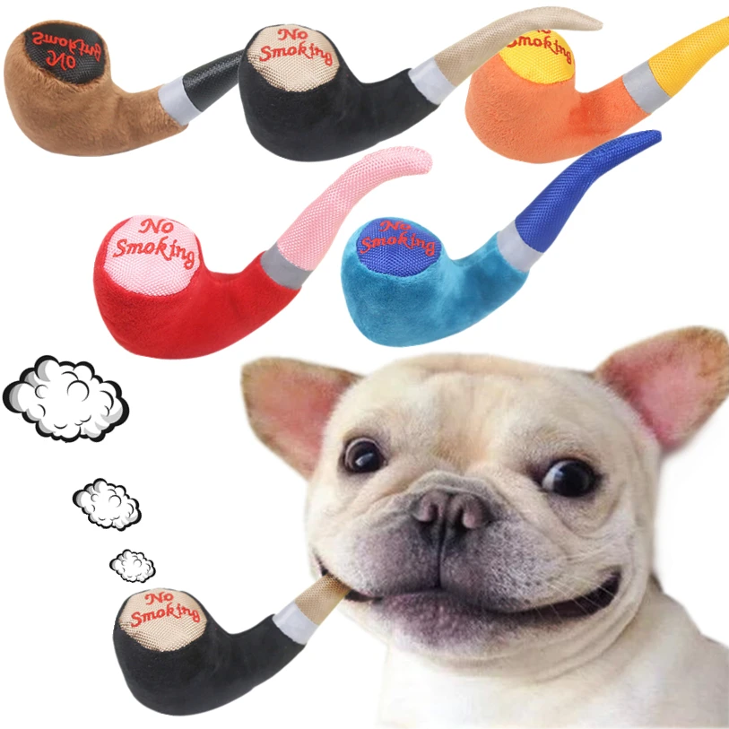 Pipe Shape Plush Pet Squeak Toys Sound Play Dog Toys For Small Large Dogs Cats Puppy Molar Chew Toys Wholesale#F#40AT29