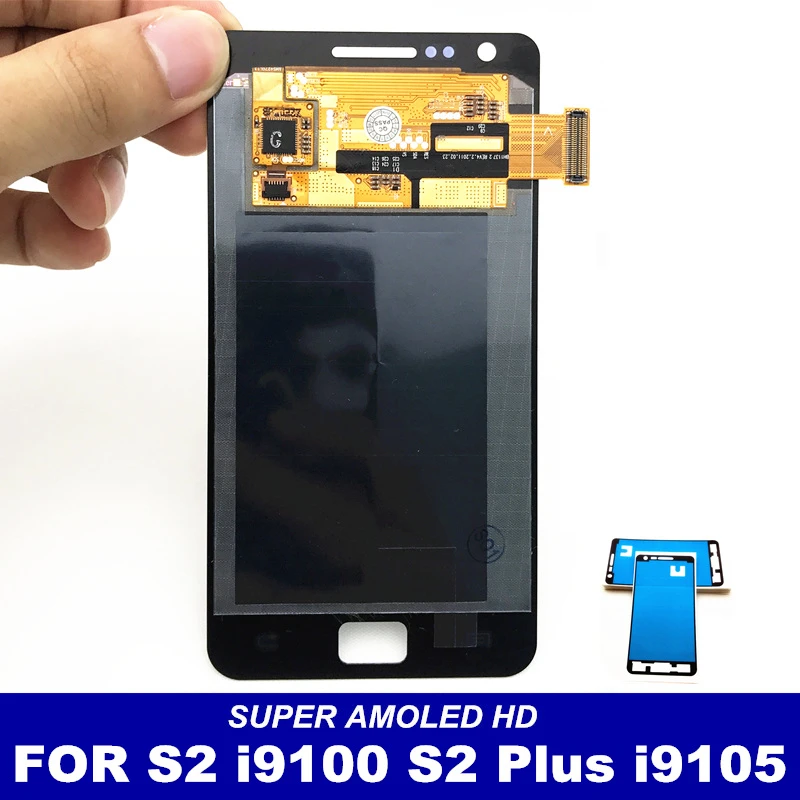 

100% Tested AMOLED LCDs For Samsung Galaxy S2 i9100 SII Plus i9105 LCD Display Touch Screen Digitizer Full Assembly Replacement