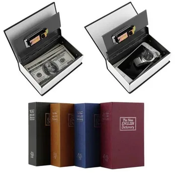 

High Quality Hot Steel Simulation Dictionary Secret Book Safe Money Box Case Money Jewelry Storage Box Security Key Lock