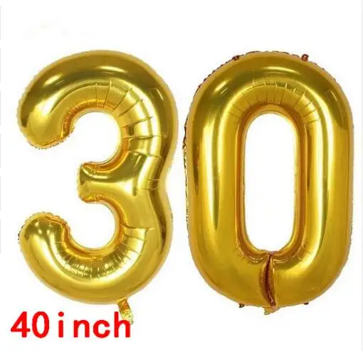 12 дюймов розовое золото конфетти воздушные шары 18 21 30 40 50 юбилей шарик для дня рождения вечерние украшения для взрослых Свадебный декор - Цвет: 40inch