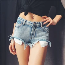 Sexyl/летние джинсовые шорты с дырками, женские винтажные рваные джинсовые шорты с кисточками, высококачественные потертые джинсы
