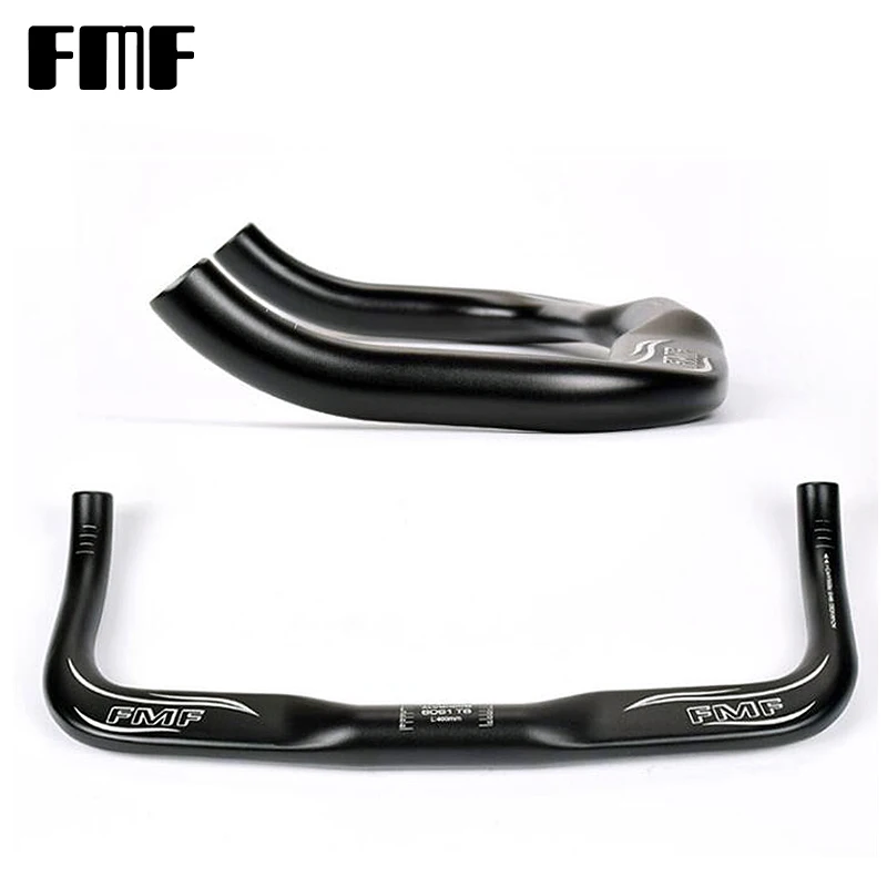 cheap FMF Bicycle Rest Handlebar 31.8*420mm TT Bar Aluminium Alloy MTB Fixed Gear Road Bike Cycling Handlebar + Handlebar Cover Tape