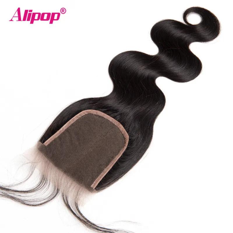 Malaysian Body Wave 3 Bundles With Closure Human Hair Bundles With Closure ALIPOP 4x4 Lace Closure With Baby Hair Remy 4PCS (6)