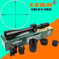 LEBO BJ 6-24X50 впервые в фокальной плоскости прицелы сторона Параллакс Стекло гравированный Сетка Охота тактический съемки прицел