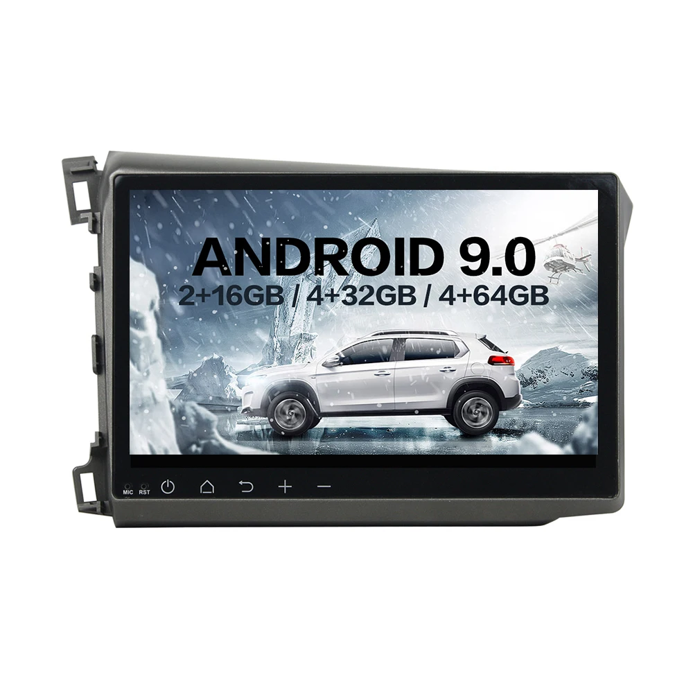 Cheap 10.1" Android 9 4+64G DSP Car DVD Player GPS navigation For HONDA CIVIC 2012-2015 head unit multimedia player tape recorder 0