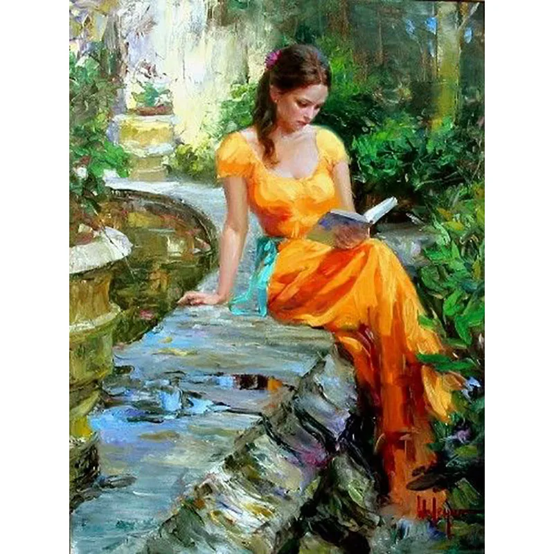 

Old Artist Handmade High Quality Impression Beautiful Lady Oil Painting for Wall Art Handmade Beauty Woman Oil Painting Pictures