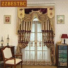 European luxury royal villa dark gold embroidered blackout Curtains for Living Room Classic high quality Curtain for Bedroom European luxury royal villa dark gold embroidered blackout Curtains for Living Room Classic high quality Curtain for Bedroom