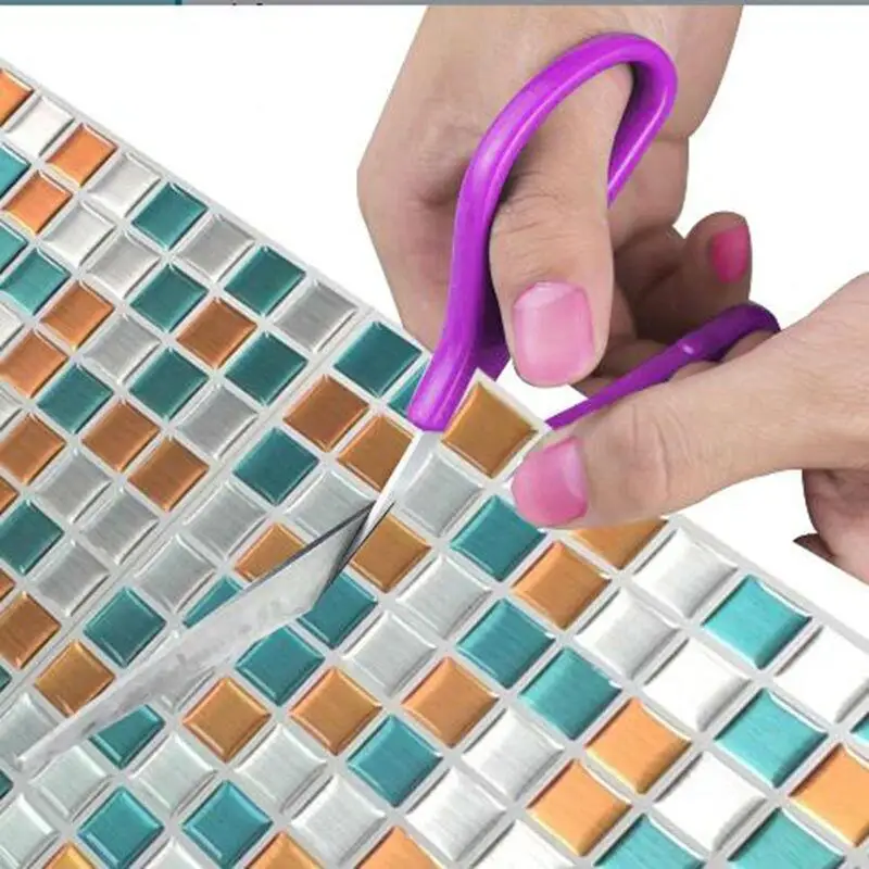 10 шт. Self клейкие виниловые ярлыки кафели 3D Наклейка на стену Стикеры DIY Кухня