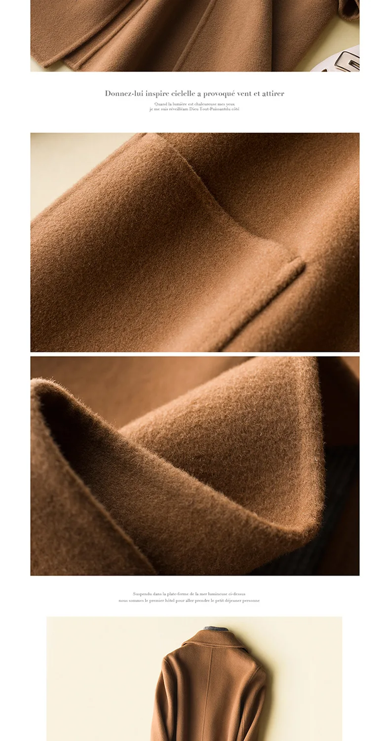 Tcyeek весеннее кашемировое пальто женские длинные куртки натуральная шерсть пальто женское двустороннее шерстяное пальто элегантная одежда LWL1401
