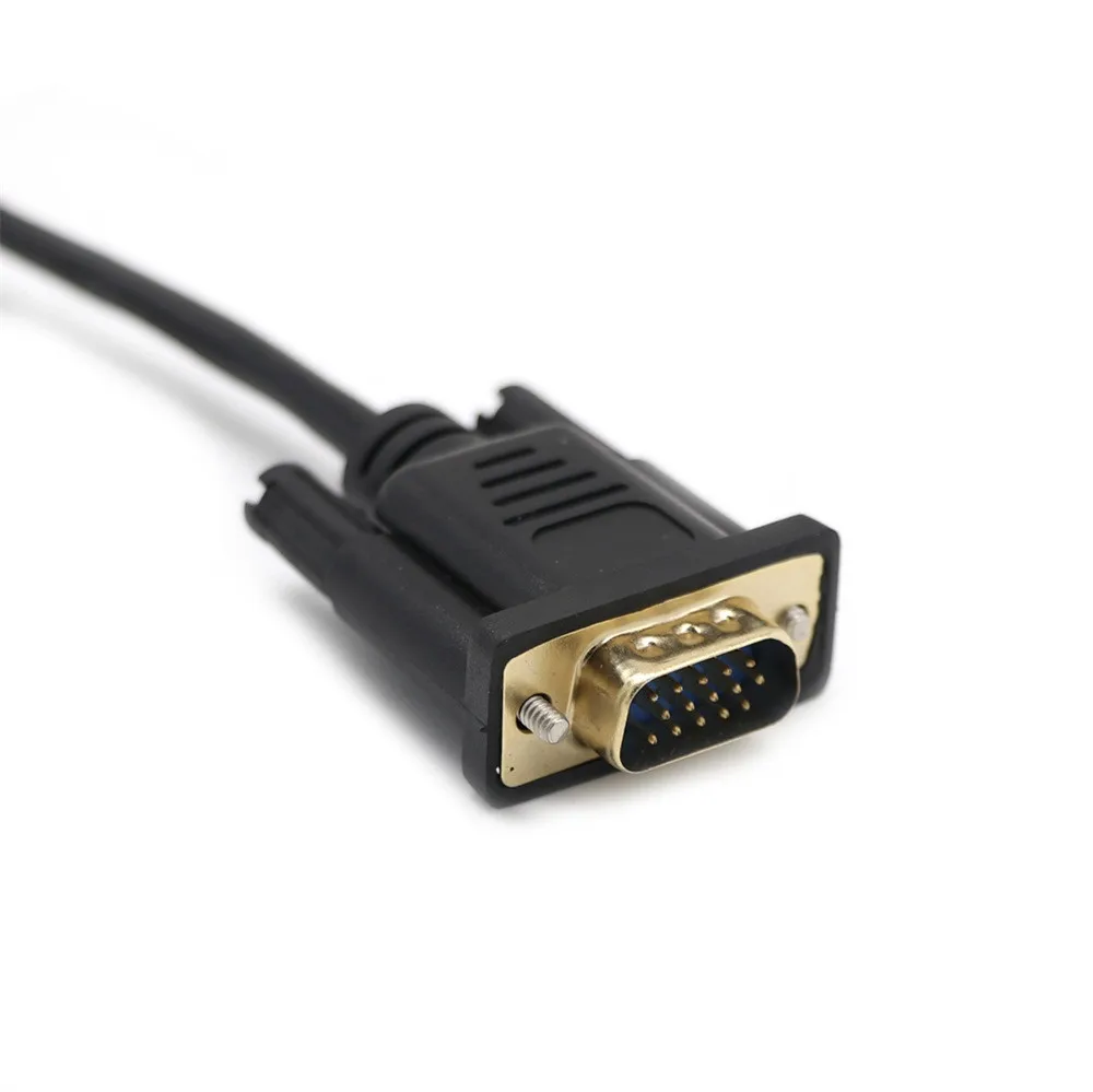 VGA удлинитель штекер к локальной сети Cat5 Cat5e RJ45 Ethernet Женский Кабель-адаптер компьютер/HDTV/ноутбук/проектор в аудио-видео кабель черный