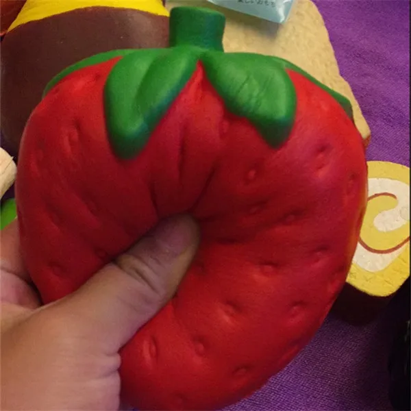 Big Jumbo Juicy Squishy Strawberry Fake Artificial Food Fruit Memory Foam Venting toys - Buyer Show 15