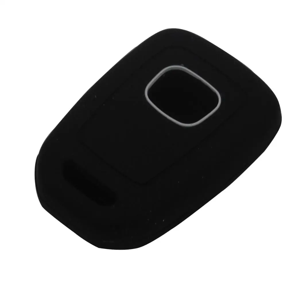Jingyuqin 50 шт. 4 кнопки силиконовый для ключа автомобиля чехол для Honda Accord Civic Crv Jazz HR-V HRV vezel пульт дистанционного управления с держателем - Название цвета: Black