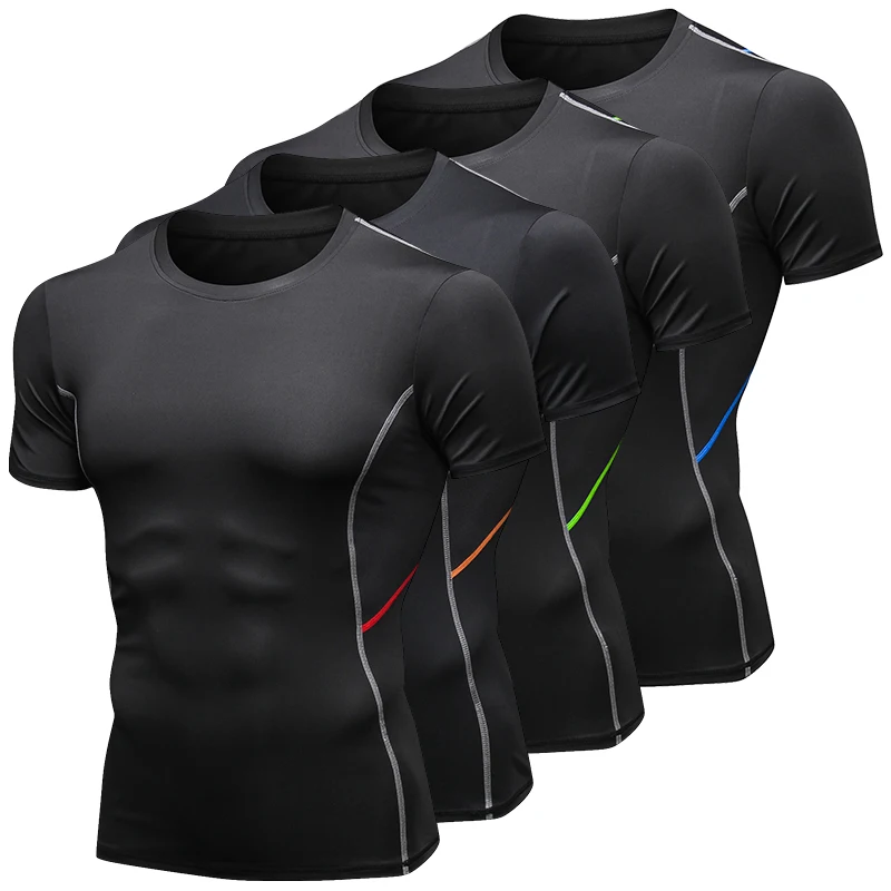

Yuerlian 2019 Shirt Running Men Quick Dry T-Shirts Running Slim Fit Tops Tees Sport Men 's Fitness Gym T Shirts Muscle Tee