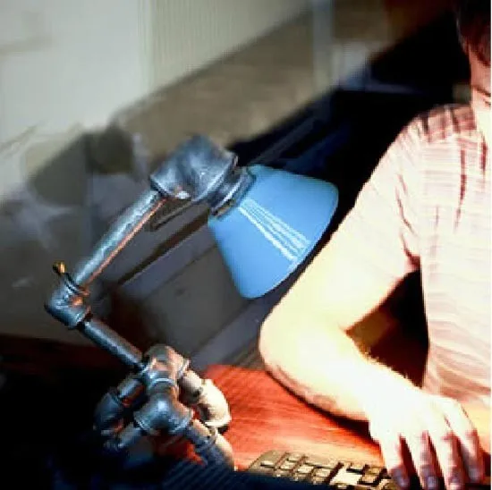 Уникальная винтажная водопроводная труба для чердака Светодиодная настольная лампа промышленная индивидуальная детская прикраватная лампа для чтения домашнего освещения