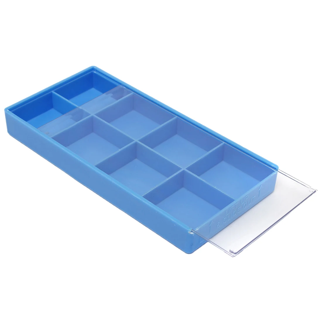 

8 Grid Box Case Container Storage For Tiny Jewelry Watch Fitting Screws Model: 8 Grid blue 19.5x9.5x2.3cm