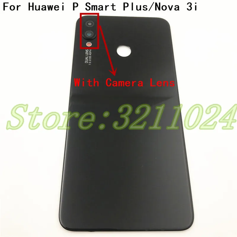 Для huawei P Smart+ Задняя Корпус Стекло+ Камера Стекло для huawei Nova 3i задняя крышка аккумулятора крышка лента 3M+ логотип