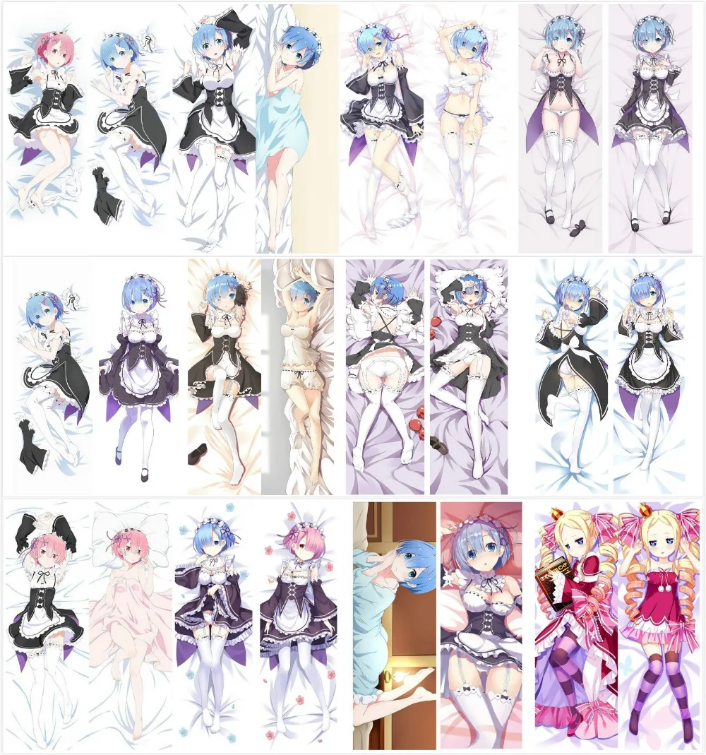 Abraça o Travesseiro de Corpo Anime Japonês Re: Zero Hajimeru Kara Isekai Seikatsu Rem Ram Dakimakura Case Capa Drop Shipping Otaku