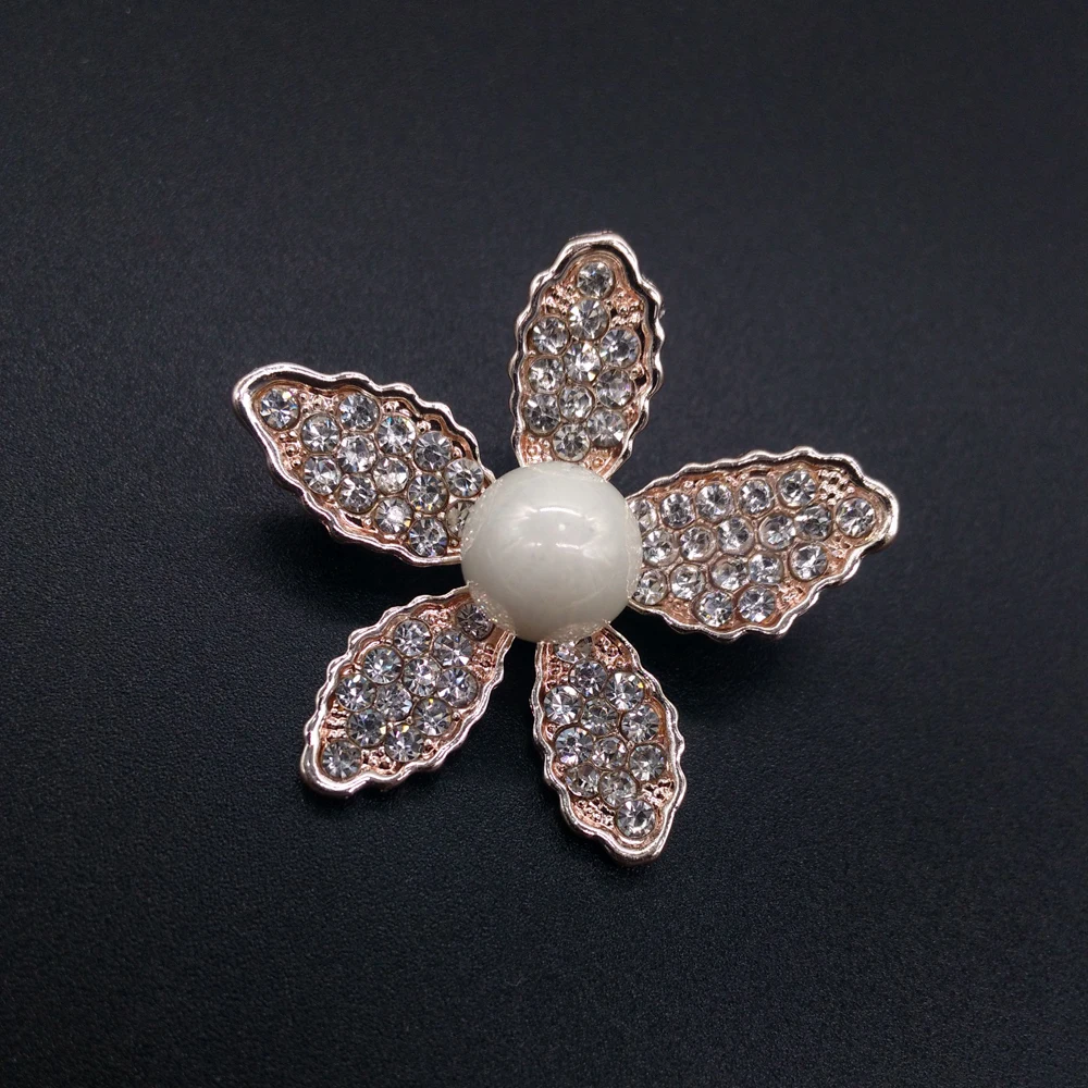 Buy Big Simulated pearl Fashion Brooches Jewelry Rose