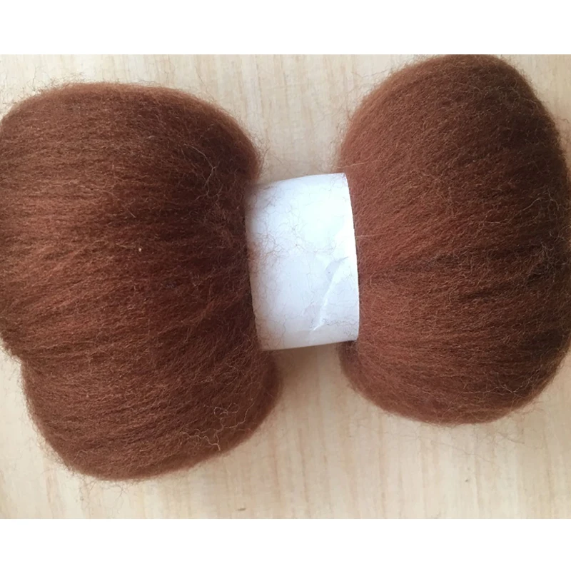 WFPFBEC Z6 DIY fun doll needlework 100% merino Wool Fibre Wool Roving For Needle Felting 50G 100G