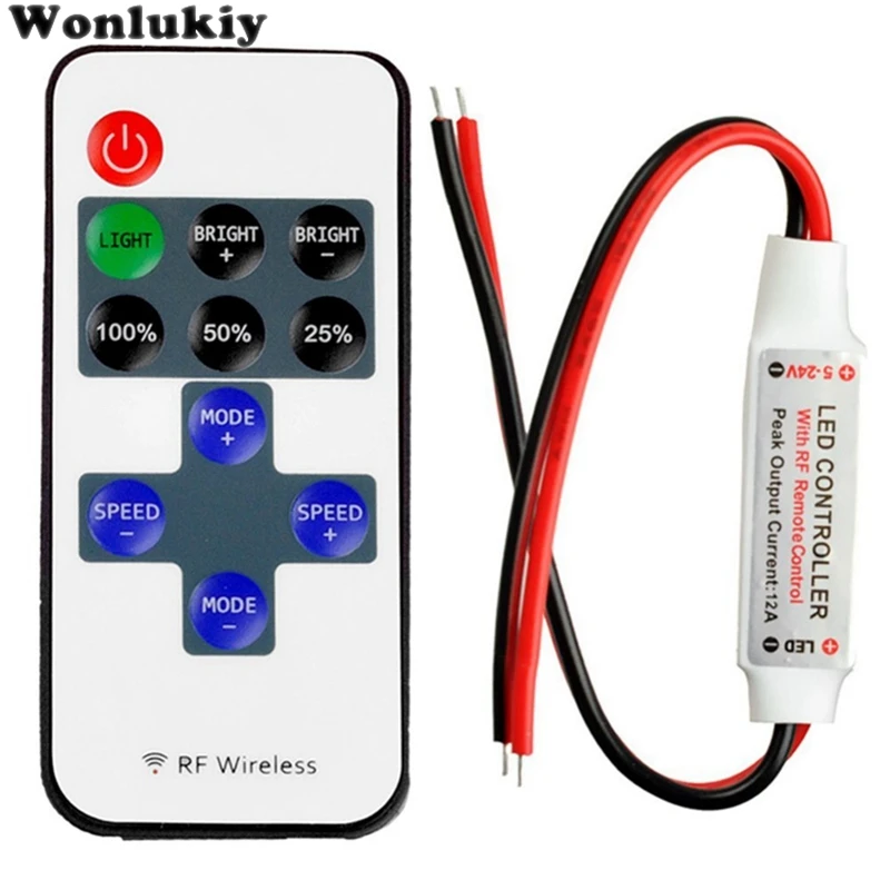 Wonlukiy 100 шт. 11 клавиш мини Радиочастотный пульт дистанционного управления 12 в