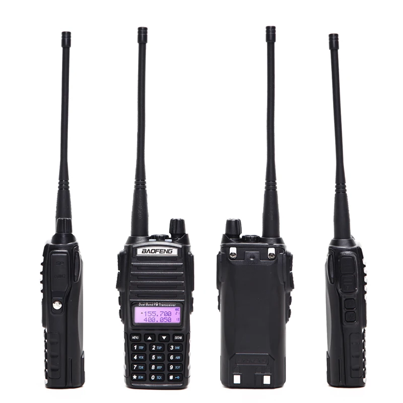 2 шт. BAOFENG UV-82 5 Вт портативная рация VHF/UHF 136-174 МГц и 400-520 МГц двухдиапазонный длинный Диапазон 2 PTT UV82 двухстороннее радио + 2 NA-771