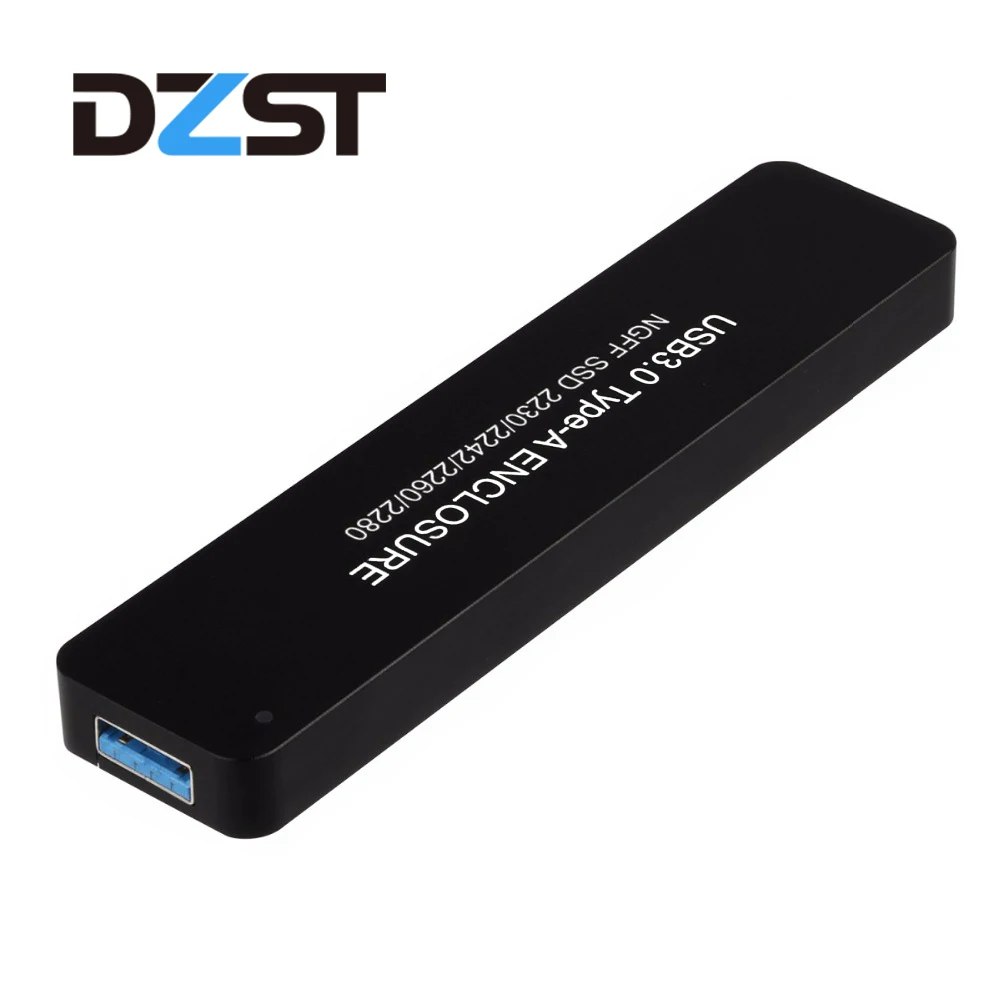 

DZLST Converter Adapter Case NGFF M.2 SATA to USB 3.0 SSD External Enclosure Storage Case Support 2230/2242/2260/2280