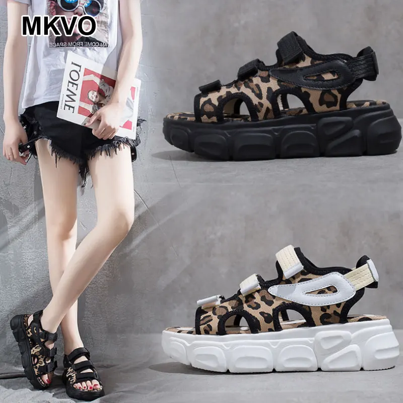 

student skateboard Run Breathable Increase Thick flat Sneakers sports Spring Summer Autumn Sandals women's Ladies woman shoes mk