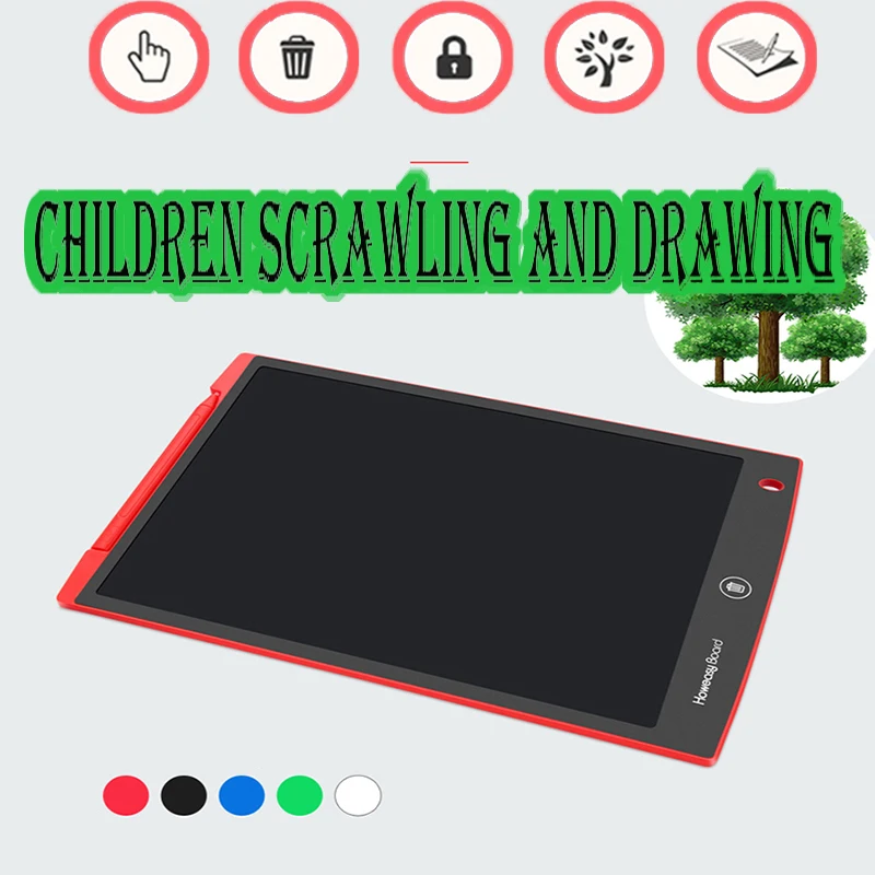 12 дюймов ЖК дисплей записи планшеты цифровой планшет для рисования Smart почерк колодки портативный графика сообщение бизнес дел Doodling