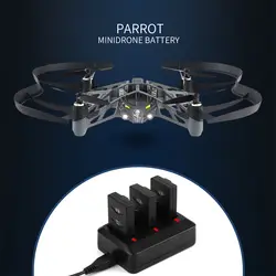 3 шт. 600 мАч Li-po Батарея + Зарядное устройство для Parrot Minidrone Jumping Sumo качели Мамбо Rolling Spider drone