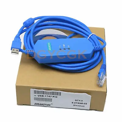 

DHL/EMS 2 Sets*USB-1747-PIC Cable USB to RJ45 For Allen Bradley SLC 5/03 04 05 PLC XP-SP3/SP2 -h2