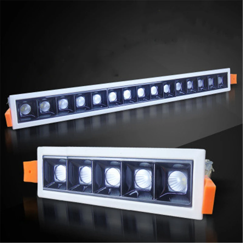 

LED line light 3W/6W/15W/30W/45W Showcase Hotel Clothing Store COB Downlight AC85-265V LED Ceiling Lamp Spot Light Downlights
