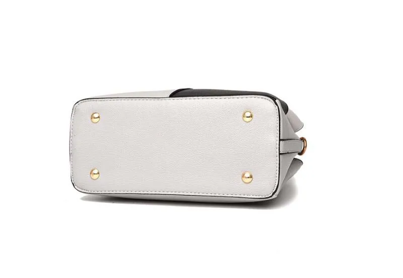 2018 New fashion color matching handbags wild medium large capacity ladies shopping office female Messenger bag shoulder bag     (27)