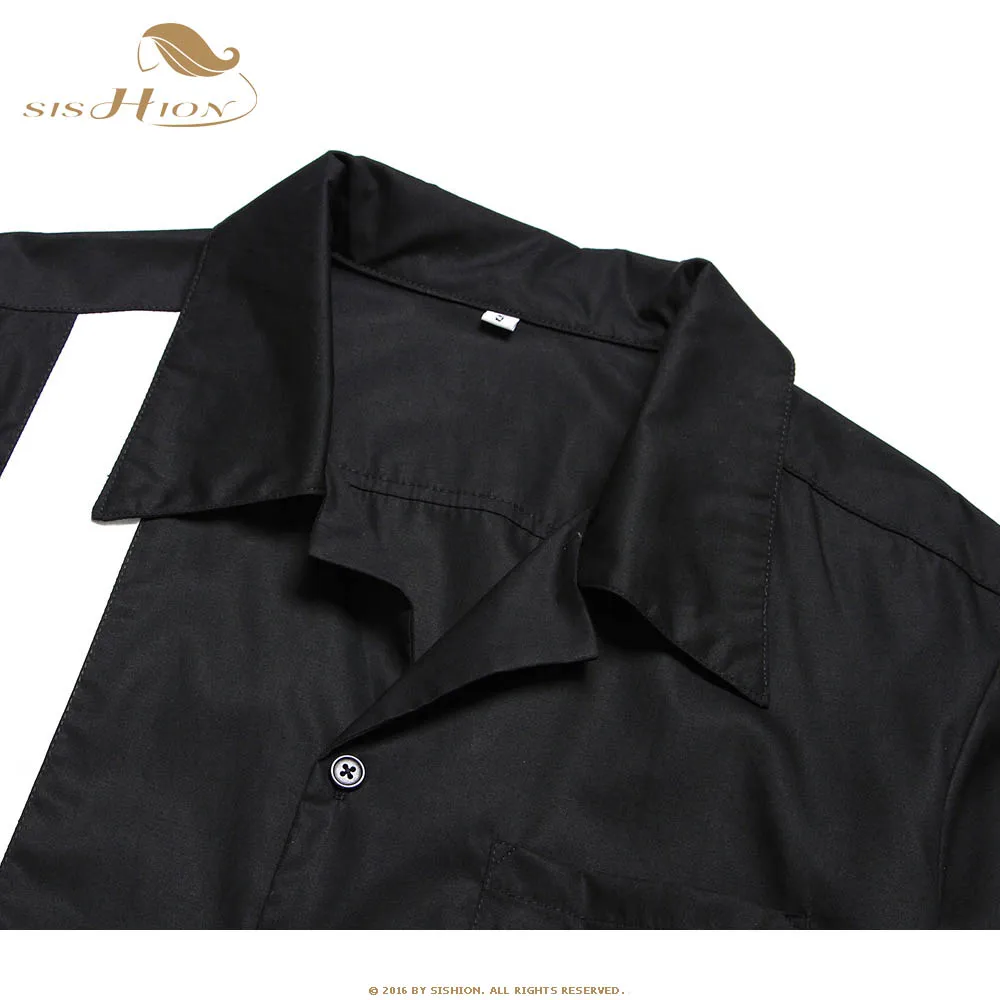 SISHION خمر الرجال قميص رعاة البقر ST109 القطن بوتون يصل قصيرة الأكمام الصيف قميص أسود camisa مانغا كورتا رجالي البولينج قمصان SISHION خمر الرجال قميص رعاة البقر ST109 القطن بوتون يصل قصيرة الأكمام الصيف قميص أسود camisa مانغا كورتا رجالي البولينج قمصان