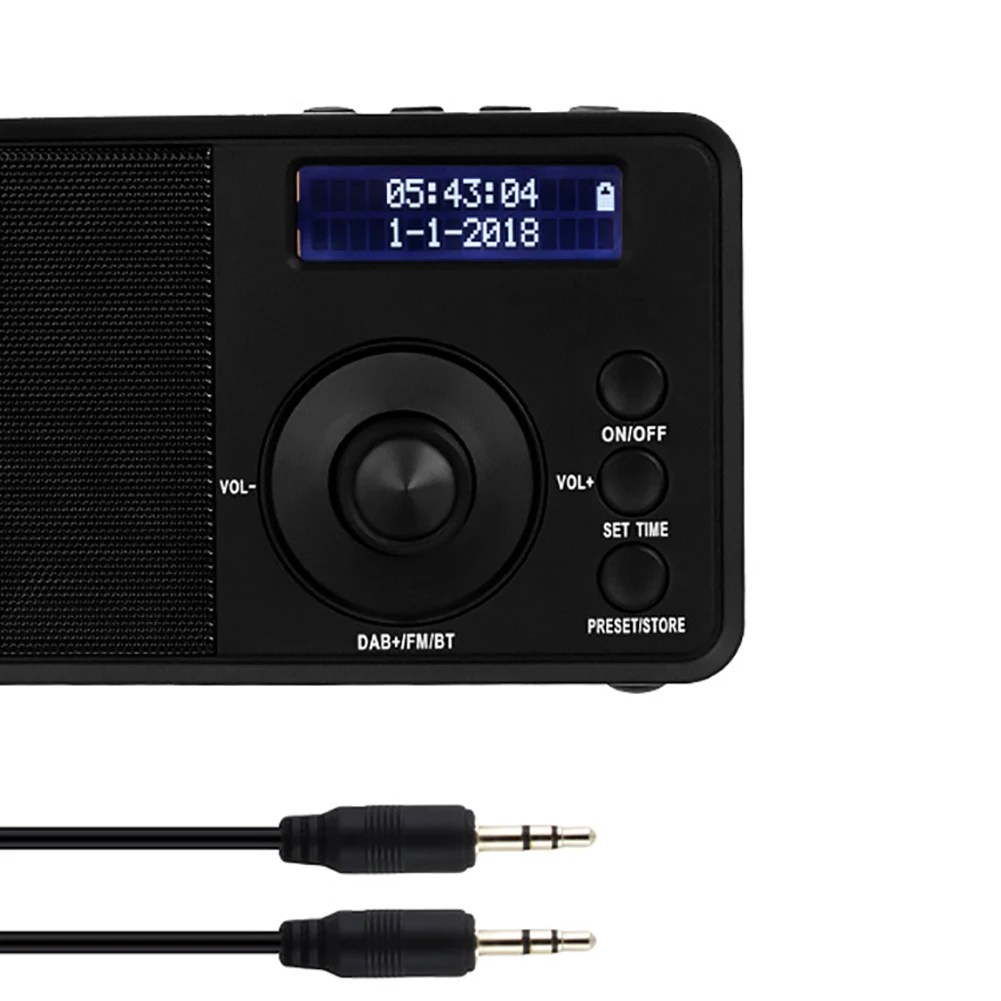 Беспроводной Высокочувствительный DAB цифровой радио Воспроизведение музыки FM Открытый Кемпинг портативный домашний будильник стерео Bluetooth динамик