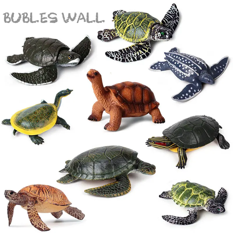 Bubles Wall Wild Animal Sealife маленькая аквариумная черепаха модель игрушки Морская