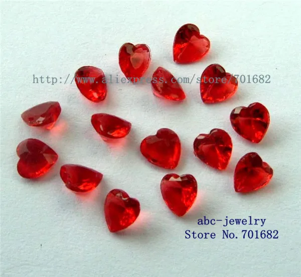 

Ruby July 10pcs free ship 5mm birthstone heart floating charm for floating locket as families friends gift