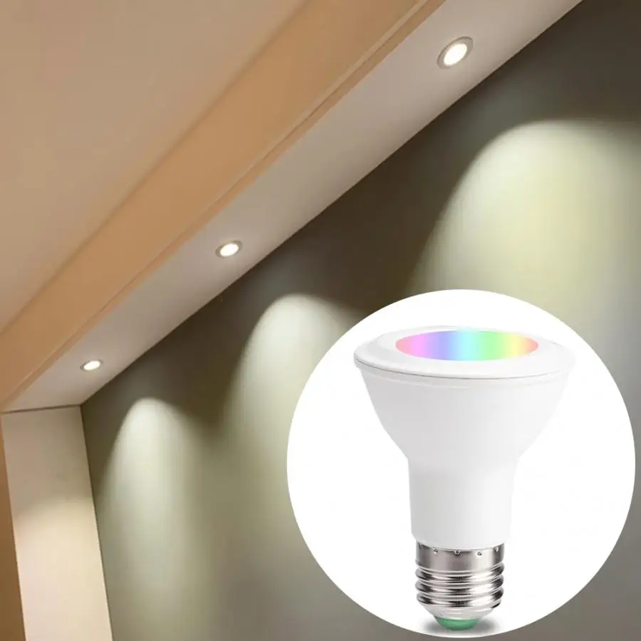 

AC 85-265V LED E27 10W RGB 16-Color Spotlight Bulb With Remote Control Corridor Bar Lamp