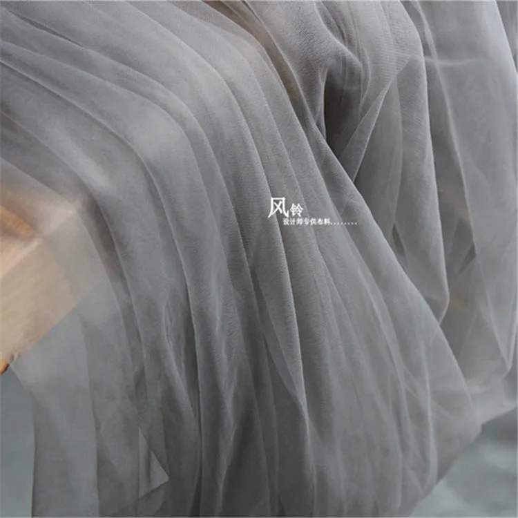 

2018 NEW lady dress gown sewing mesh dark grey color nice! 2 Yards/lot High end grey mesh lace fabric net tulle lace!