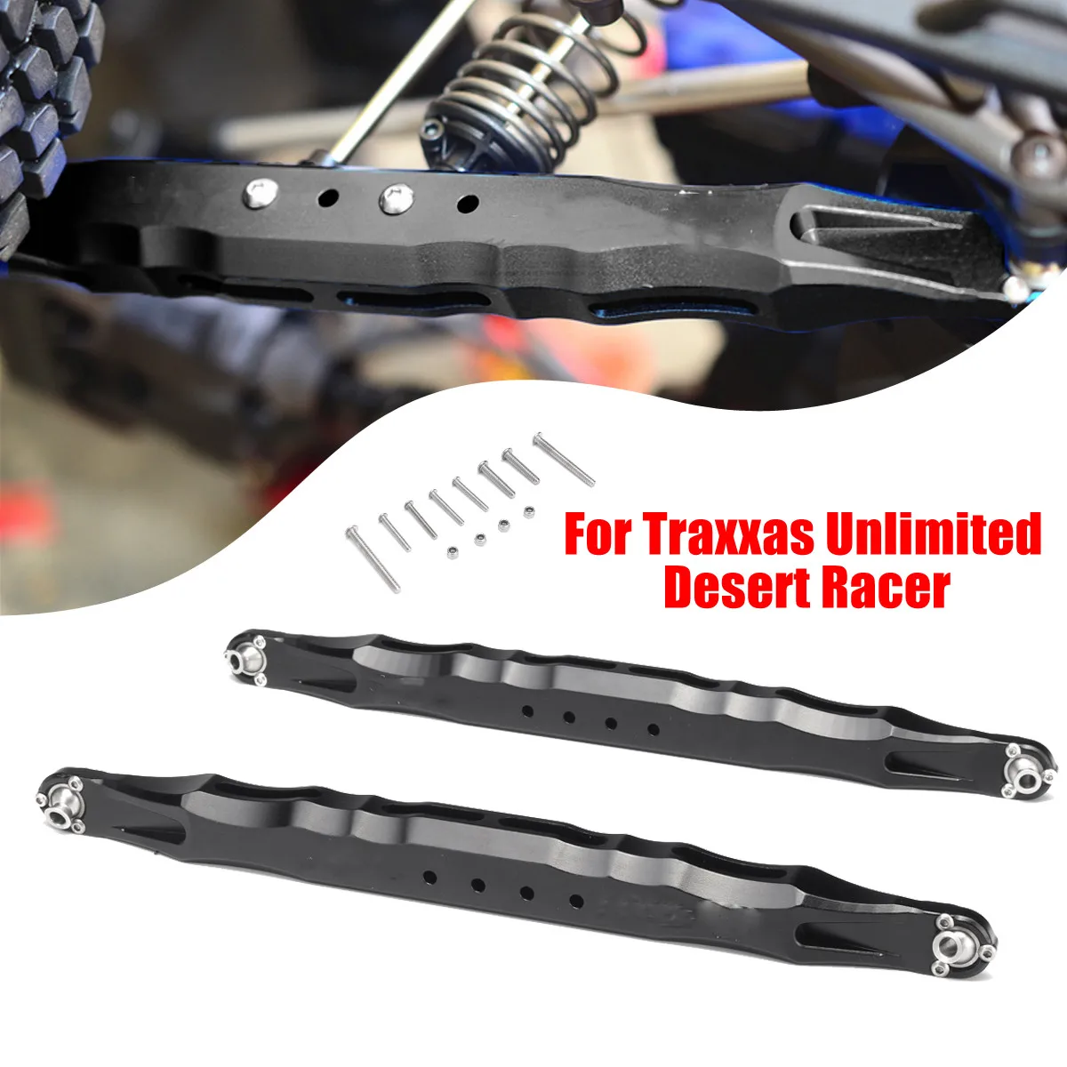 

1Pair CNC Aluminum Rear Trailing Arms Protective Lower Linkage Suitable for 1/7 TRAXXAS Unlimited Desert Racer RC Car Accessorie