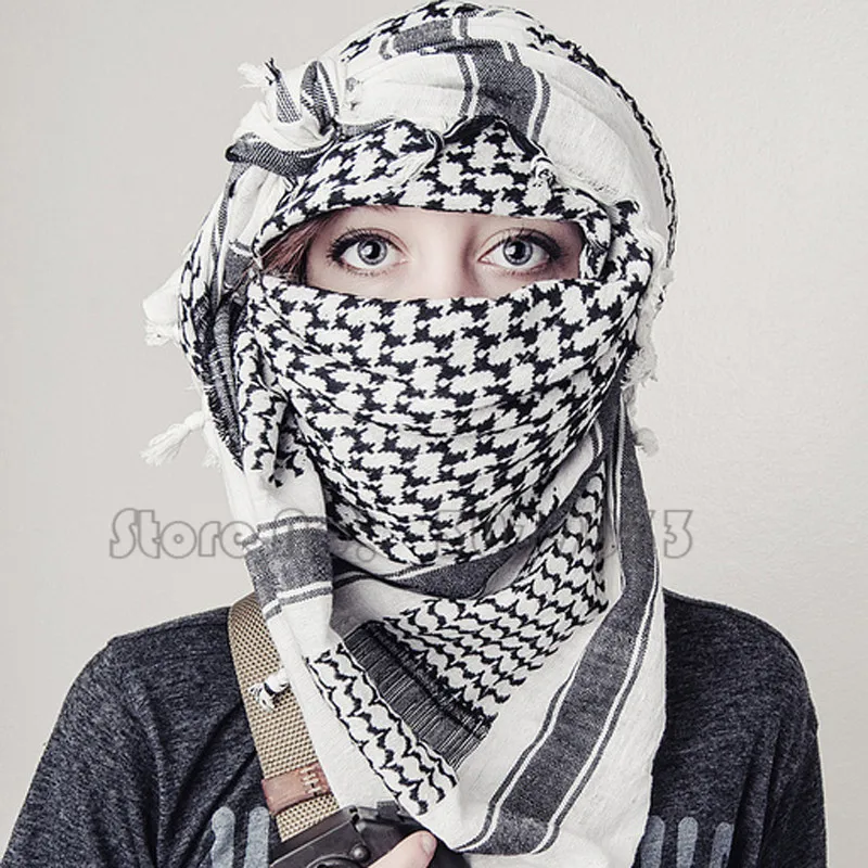 Тактический Keffiyeh Shemagh пустынный шарф в арабском стиле, охотничий армейский Военный платок, накидка на шею, головной убор, аксессуары для походов и стрельбы